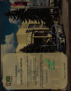 Dyplom dla OSK DRIVER Malbork